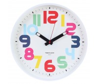 Часы настенные "Цифры" разноцветные диаметр 30 см