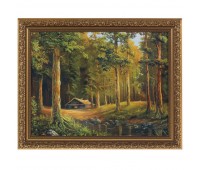Картина в раме 40x50 см «Домик в лесу»