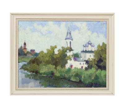 Картина в раме 40x50 см «Церковь на берегу»