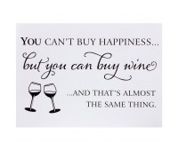 Наклейка «You can buy wine»