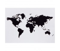 Наклейка меловая для записей «Карта мира»