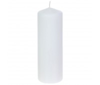 Свеча-столбик, 8х25 см, цвет белый