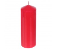 Свеча-столбик, 7х20 см, цвет красный