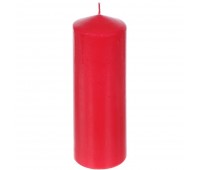 Свеча-столбик, 8х25 см, цвет красный