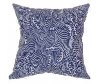 Подушка декоративная «Море, волна» 40х40 см цвет синий