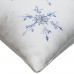 Подушка «Снежинки», 40х40, цвет голубой