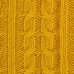 Плед вязаный тонкий 150х200 см цвет жёлтый