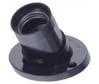Патрон-стойка пластиковая Е27 наклонная цвет чёрный