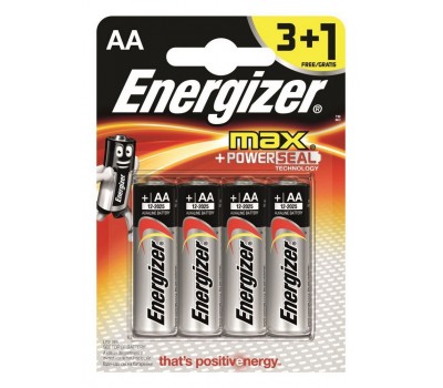 Батарейка алкалиновая Energizer Max AA/LR06 3+1 шт.