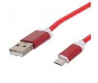 Дата-кабель DCC028 microUSB цвет красный