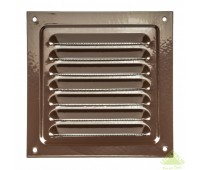 Решетка вентиляционная с сеткой Вентс МВМ 125 с, 125х125 мм, цвет коричневый