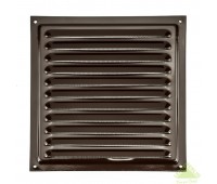 Решетка вентиляционная с сеткой Вентс МВМ 200 с, 200х200 мм, цвет коричневый