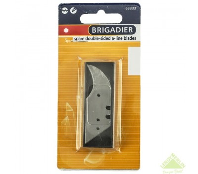 Лезвия для ножа трапециевидные Brigadier для точных резов, 5 шт.