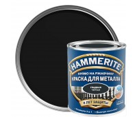 Краска гладкая Hammerite цвет чёрный 0.75 л