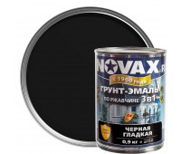Эмаль Novax 3в1 цвет чёрный 0.9 кг