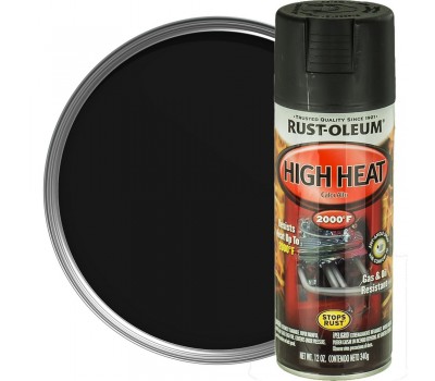 Краска аэрозольная Rustoleum (до 1093 градусов) цвет чёрный 0.34 кг