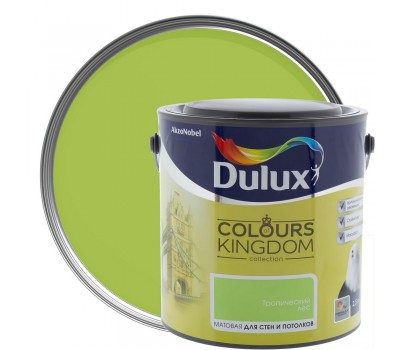 Декоративная краска для стен и потолков Dulux Colours Kingdom цвет тропический лес 2.5 л
