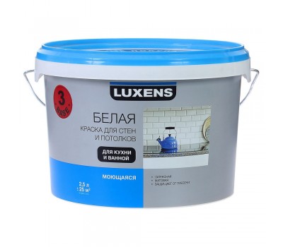 Краска для стен кухни и ванной Luxens база C 2.5 л