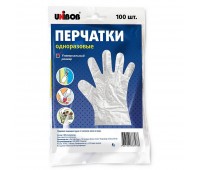 Перчатки одноразовые Unibob полиэтилен 100 шт.