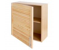 Шкаф навесной «Сосна жалюзи Мо» с фасадом 68х60 см, хвоя/ЛДСП, цвет сосна