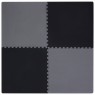 Пол мягкий полипропилен 60x60 см цвет чёрно-серый, в упаковке 4 шт.