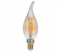 Лампа светодиодная Uniel «Vintage», свеча на ветру, E14, 5 Вт, 420 Лм, цвет золотистый