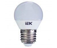 Лампа светодиодная IEK «Шар» G45, E27, 7 Вт, 230 В, 4000 К, свет холодный белый