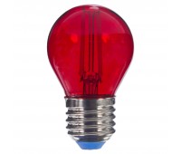 Лампа светодиодная Uniel Color шар E27 5 Вт свет красный