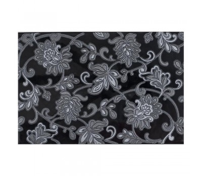 Декор «Аджанта цветы» 20х30 см цвет чёрный