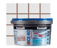 Затирка цементная Ceresit СЕ 40 водоотталкивающая 2 кг цвет светло-коричневый