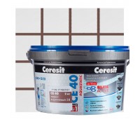 Затирка цементная Ceresit СЕ 40 водоотталкивающая 2 кг цвет темно-коричневый