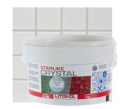 Затирка эпоксидная Litochrom Starlike C350, 1 кг, цвет кристалл