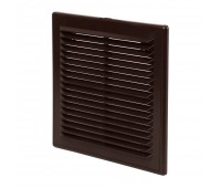 Решетка вентиляционная вытяжная АБС, 2121Р, 208х208, цвет коричневый