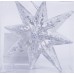 Ёлочное украшение «Звезда» пластик, 13 см, цвет серебристый/белый