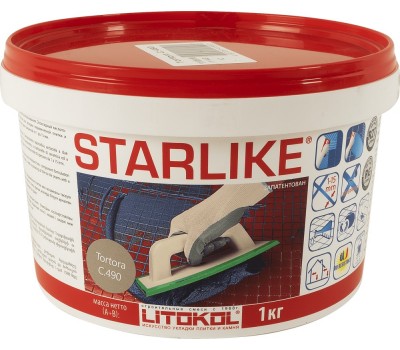 Затирка эпоксидная Litochrom Starlike C490, 1 кг, цвет серо-бежевый