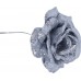 Ёлочное украшение «Цветок» 15 см, цвет серебристый