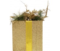 Ёлочное украшение «Подарок» 22 см, цвет золотой