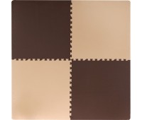 Пол мягкий полипропилен 60x60 см цвет бежево-коричневый, в упаковке 4 шт.