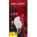 Лампа светодиодная Bellight «Шар», E27, 4 Вт, 350 Лм, свет тёплый белый