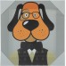 Картина на холсте 30х30 см «Hipster dog»