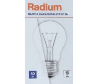 Лампа накаливания Radium «Стандарт», E27, 60 Вт, прозрачная колба