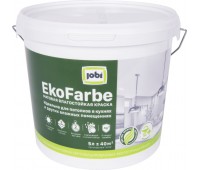 Краска для кухни и ванной Jobi «Ekofarbe», сталь, цвет белый, 5 л