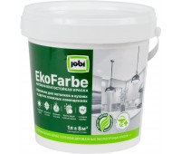Краска для кухни и ванной Jobi «Ekofarbe», сталь, цвет белый, 1 л
