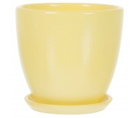 Горшок цветочный «Колор гейм», керамика, 0.8 л, 12 см, цвет жёлтый