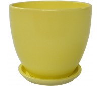 Горшок цветочный «Колор гейм», керамика, 1.5 л, 15 см, цвет жёлтый