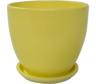 Горшок цветочный «Колор гейм», керамика, 1.5 л, 15 см, цвет жёлтый