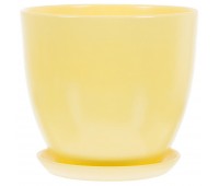Горшок цветочный «Колор гейм», керамика, 8.5 л, 26 см, цвет жёлтый