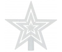 Верхушка для ёлки «Звезда» 18 см, цвет белый