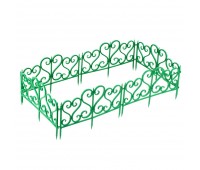 Ограждение садовое декоративное «Ажурное» цвет зелёный