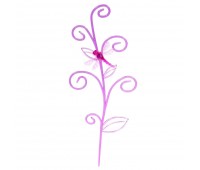 Держатель для комнатных растений «Стрекоза на ветке», цвет розовый